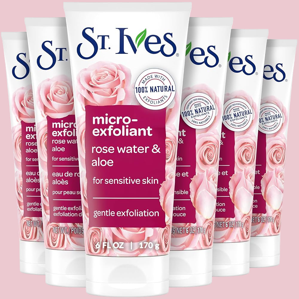 ST. Ives Gentle Smoothing Rosewater and Aloe Vera Facial Scrub -170g