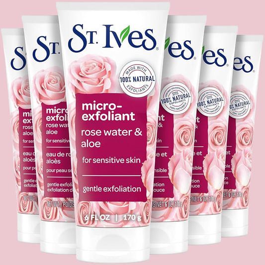 ST. Ives Gentle Smoothing Rosewater and Aloe Vera Facial Scrub -170g
